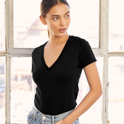 Deep V-Neck Jersey T-Shirt