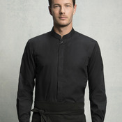 Men's Long Sleeved Mandarin Collar Bar Shirt