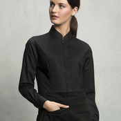 Ladies' Long Sleeved Mandarin Collar Bar Shirt