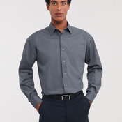 Men's Long Sleeve Classic Polycotton Poplin Shirt