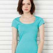 Bella Sheer Rib Scoop Neck T-Shirt