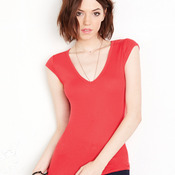 Bella Sheer Rib V-Neck T-Shirt