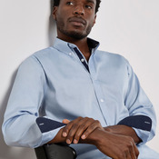 Tailored Fit Long Sleeve Premium Contrast Oxford Button Down Collar Shirt