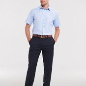 Men's Short Sleeve Tailored Herringbone Shirt